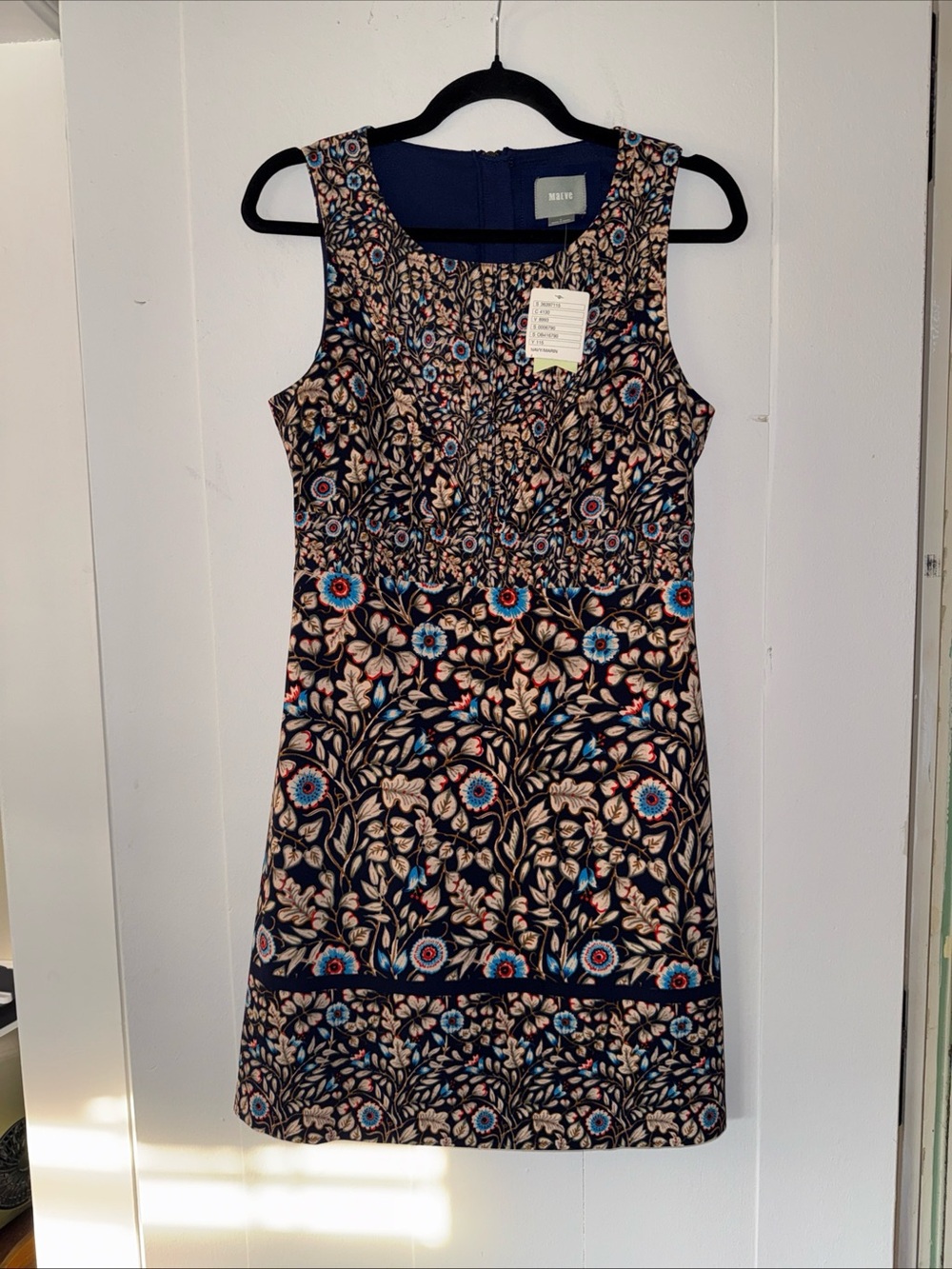NWT Anthropologie Maeve floral shift dress navy blue luxe print size 4